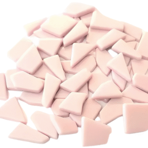 Glass Puzzle Pieces – Baby Pink