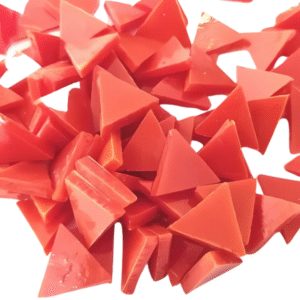 Glass Opaque Triangles -Tomato