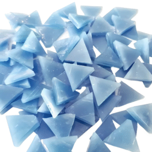 Glass Opaque Triangles – Winter Blue