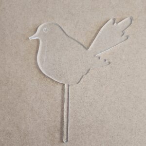 Acrylic Fairy Wren Stake - (300x230x6mm)