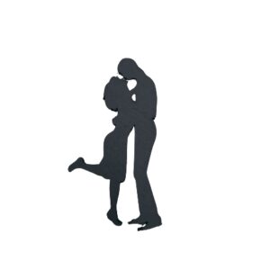 Black Acrylic Love Couple - (95x55x4.5mm)