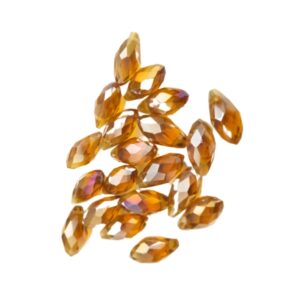 Glass Crystal Droplets - (12x6mm) - Amber(D)