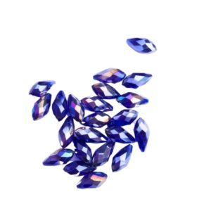 Glass Crystal Droplets - (12x6mm) - Deep Blue (F)