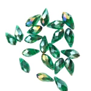 Glass Crystal Droplets - (12x6mm) - Sea Green(C)