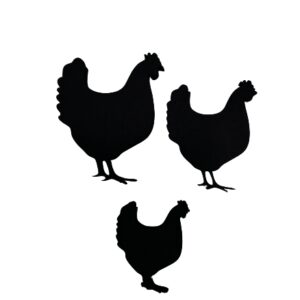 Black Acrylic Chickens - set of 3