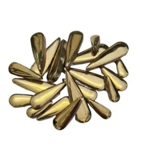 Ceramic Petal Teardrops - Gold