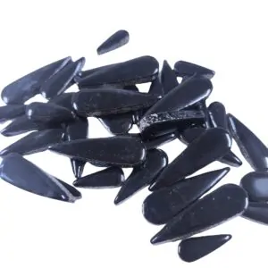 Ceramic Petal Teardrops - Black