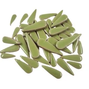 Ceramic Petal Teardrops - Lime