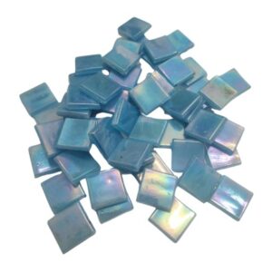 Iridised Tiles - 15x15mm - Light Blue