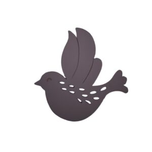 Flying Bird - (55x55x4.5mm) Black or White