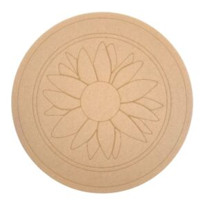 Engraved  Sunflower Mandala - (500x500x9m)
